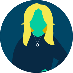 illustration of worker in larger grid of items